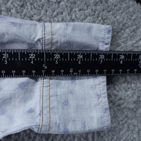 Robert Graham Collections Mens L Long Sleeve Flip Cuff Button Up Cotton Shirt - Picture 12 of 12